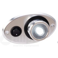 allpa Kunststof LED-binnenverlichting, opbouw, met oogbal-rotatie 360, 9-30V/1W, warm white