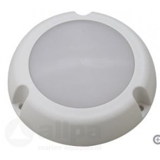 allpa Kunststof LED-plafondlamp, opbouw, 12V/2W, LED 5¤x5, H=23mm, IP67, warm white