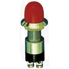 allpa Messing-verchroomde druk (contact) schakelaar, 30A, boorgat 14mm, rode knop (waterdic