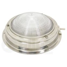 allpa RVS Kajuitlamp met geribde lens, 12V / 8W, A=110mm, B=70mm, met ventilatie & schakelaa