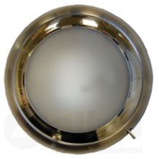 allpa RVS Kajuitlamp met matte lens, halogeen, 12V / 20W, A=152mm, B=96mm, met schakelaar