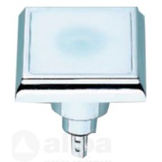 allpa Loopverlichting, chroom, 12V/2W, T5 lamp met plastic lens, 40x40mm (spatwaterdicht)